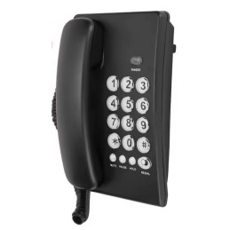Telefono fisso con filo a pulsanti grandi nero