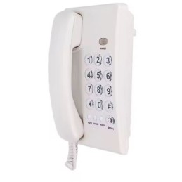 Telefono fisso con filo a pulsanti grandi bianco