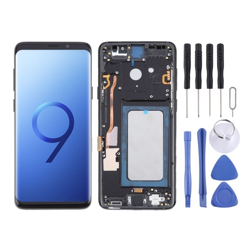 Schermo LCD TFT con touch screen e cornice per Samsung Galaxy S9 Plus SM-G965 nero