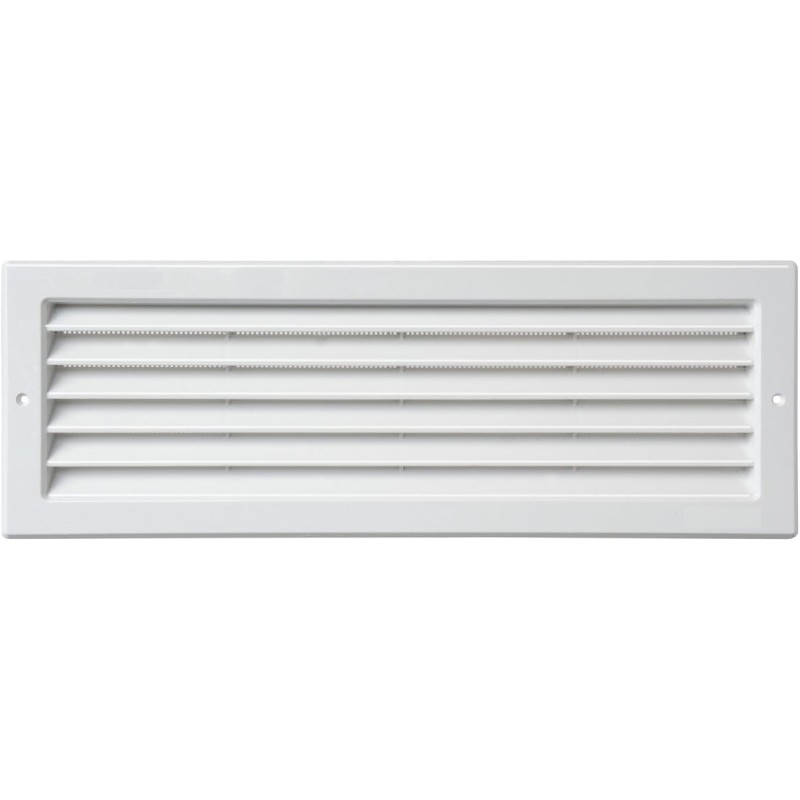 Griglia rettangolare da incasso in PP bianco 370×130mm