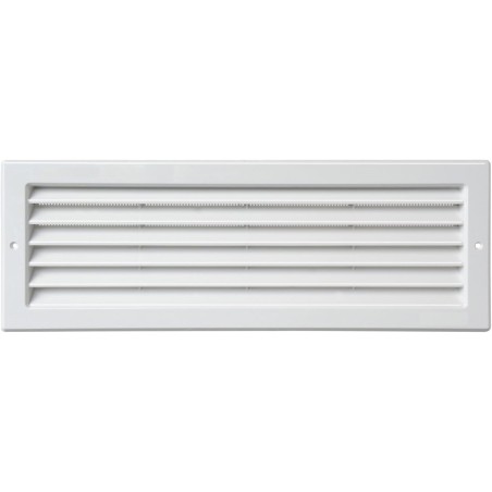 Griglia rettangolare da incasso in PP bianco 370×130mm