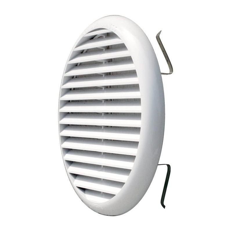 Griglia tonda con molle in PP bianco Ø160mm