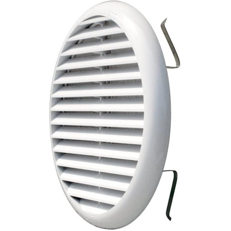 Griglia tonda con molle in PP bianco Ø125mm
