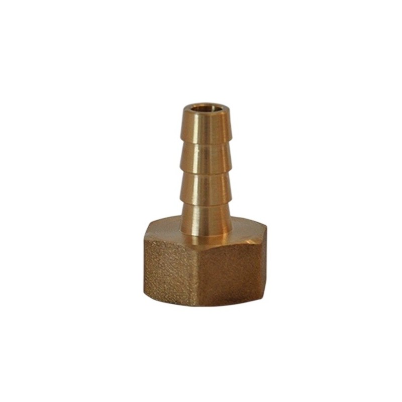 Raccordo portagomma gas GPL diritto F 1/2 x 10 in ottone