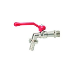 Rubinetto portagomma a sfera in ottone 3/4 con leva
