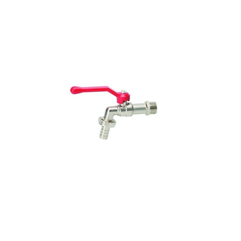 Rubinetto portagomma a sfera in ottone 3/4 con leva