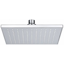 Soffione doccia quadrato 20x20 cm cromato effetto pioggia