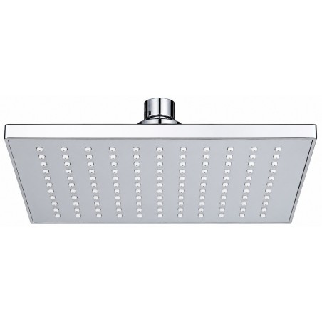 Soffione doccia quadrato 20x20 cm cromato effetto pioggia
