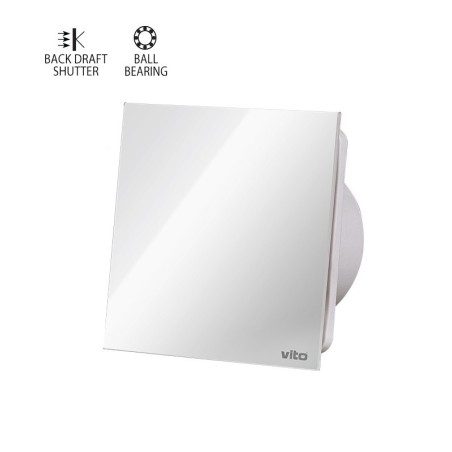 Aspiratore da bagno con frontale in vetro 100mm 12W