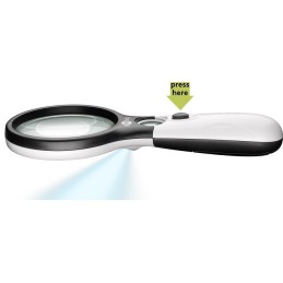 Lente di ingrandimento con LED 2x-12x