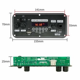Modulo amplificatore per casse acustiche 2x10W con Bluetooth/USB/Scheda SD/Radio FM