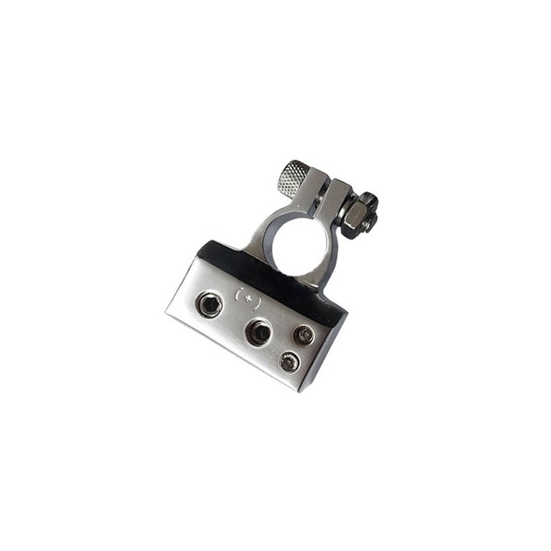 Morsetto batteria polo positivo cromato