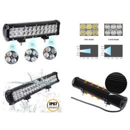 Faro LED supplementare per fuoristrada 72W luce fredda 6480lm