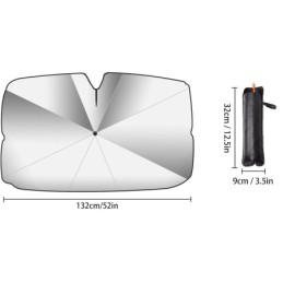 Ombrello parasole per auto 132x75cm