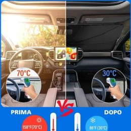 Ombrello parasole per auto 132x75cm