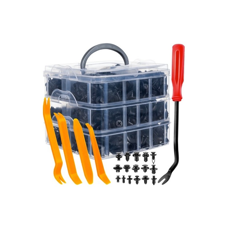 Set di rivetti in plastica per auto 620 pezzi