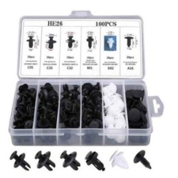 Set di rivetti in platica HE26 100 pezzi