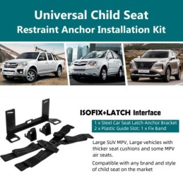 Kit Staffa ISOFIX Universale Estesa - Interfaccia Ancoraggio per Seggiolino Auto