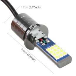 Coppia lampade H3 24 LED SMD-3030 per fendinebbia auto – 12-24 V 10.5 W