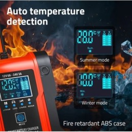 Caricabatterie intelligente 12V-24V 6A-3A
