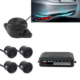 Kit sensori di parcheggio automatici con 4 sensori elettromagnetici nero