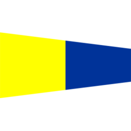Pennello Segnalazione Nautica "5" Pentafive Lungo 340x100cm