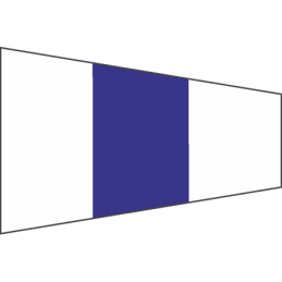 Pennello Segnalazione Nautica "Designazione" 340x100x30cm
