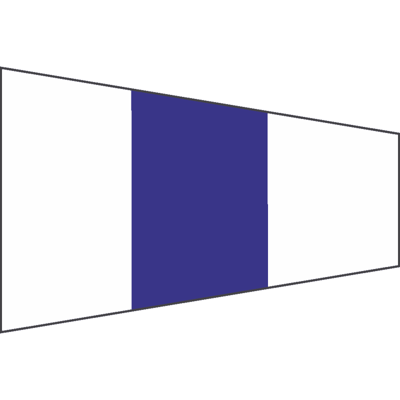 Pennello Segnalazione Nautica "Designazione" 340x100x30cm