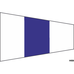 Pennello segnalazione nautica "Designazione" 190x56x17cm