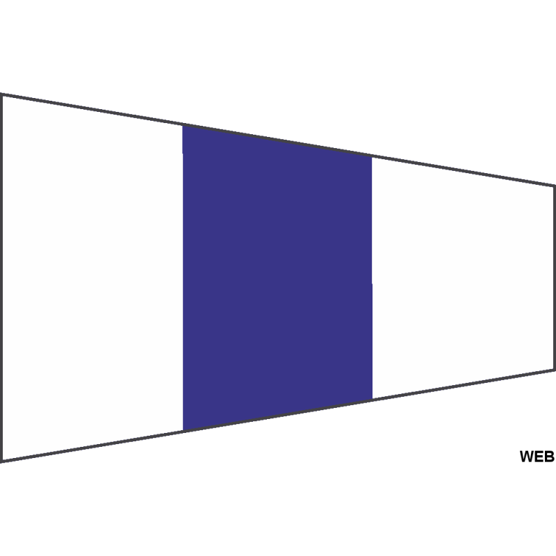 Pennello segnalazione nautica "Designazione" 190x56x17cm
