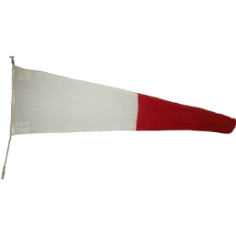Bandiera Triangolare Segnalazione Nautica Interrogativa 50x170cm