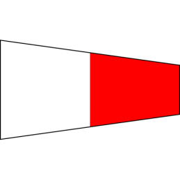 Bandiera Triangolare Segnalazione Nautica Interrogativa 340x100x30cm