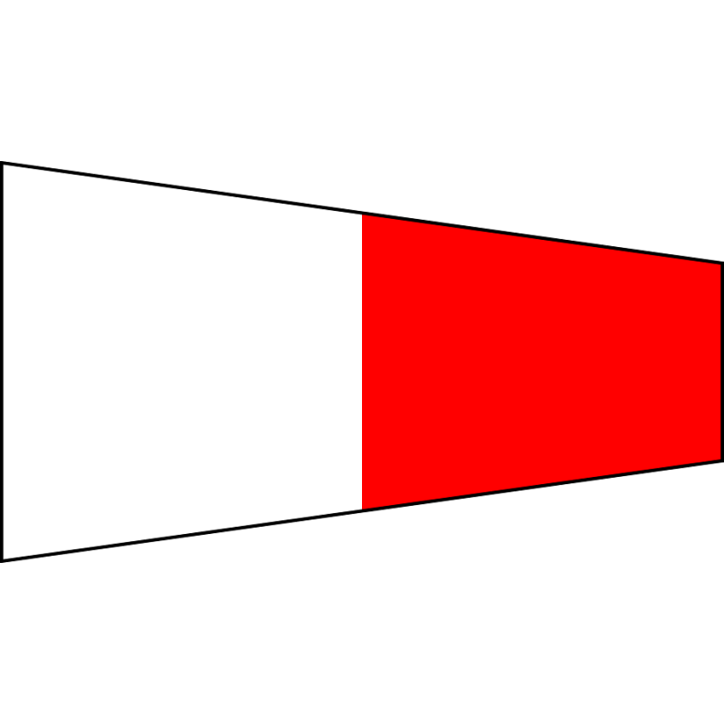 Bandiera Triangolare Segnalazione Nautica Interrogativa 340x100x30cm