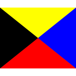Bandiera nautica di segnalazione "Z" Zulu 150x180cm