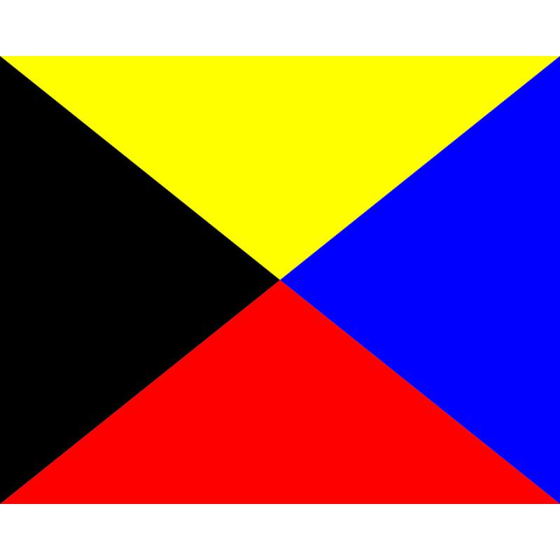 Bandiera nautica di segnalazione "Z" Zulu 150x180cm