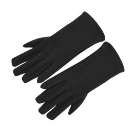Guanti touchscreen neri con copertura termica in tessuto rimovibile taglia unica Unisex