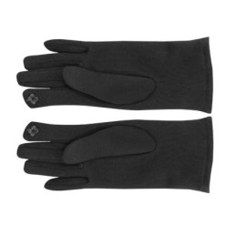 Guanti touchscreen neri con copertura termica in tessuto rimovibile taglia unica Unisex