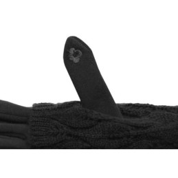 Guanti touchscreen neri con copertura termica in tessuto rimovibile taglia unica Unisex