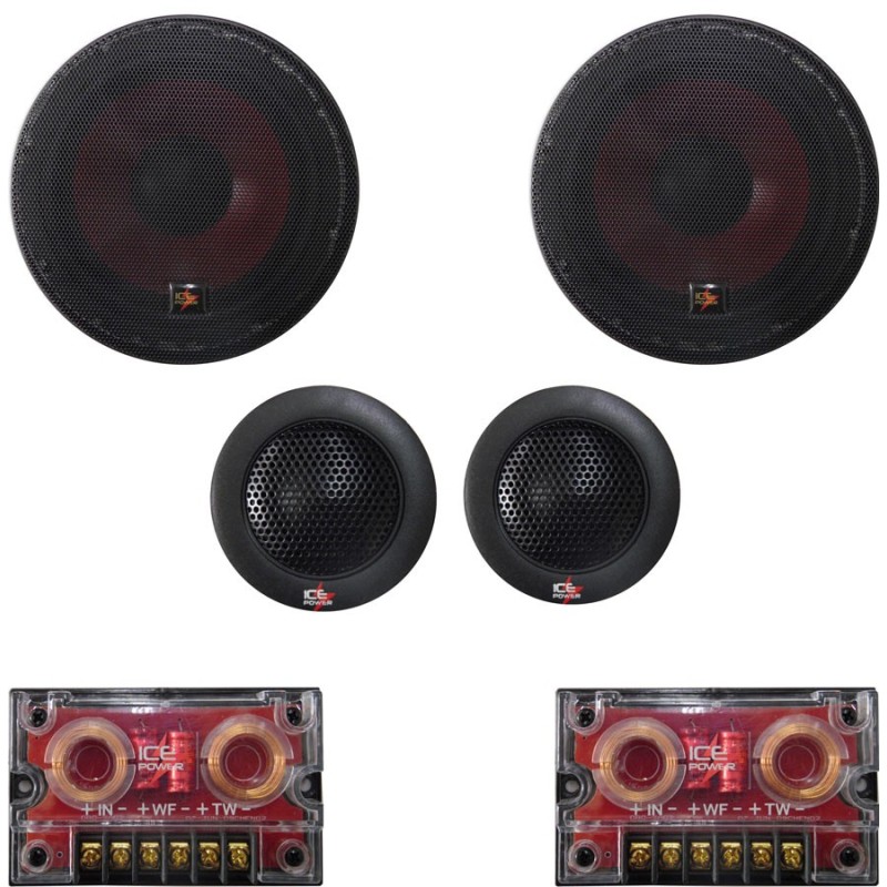 Kit Car audio sistema a 2 vie tweeter/woofer/filtri  450W