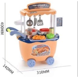 Carrello da gioco mini cucina 28 pezzi