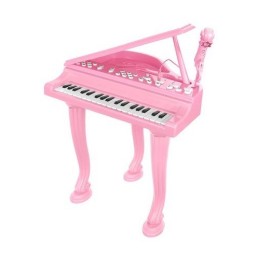 Tastiera elettronica rosa per bambini con microfono e ingresso AUX 3.5mm per telefono