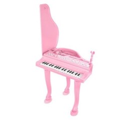 Tastiera elettronica rosa per bambini con microfono e ingresso AUX 3.5mm per telefono