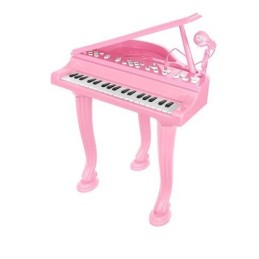 Tastiera elettronica rosa per bambini con microfono e ingresso AUX 3.5mm per telefono