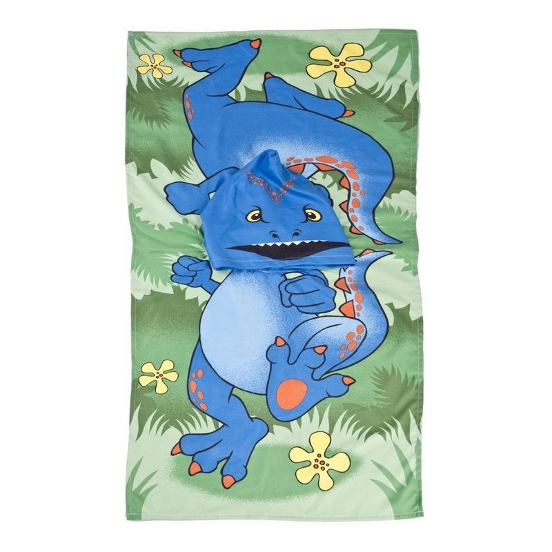 Poncho da spiaggia per bambini 60x120cm Dinosauro