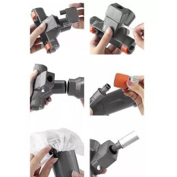 Kit 2 in 1 aspiratore e retino per pulizia piscine