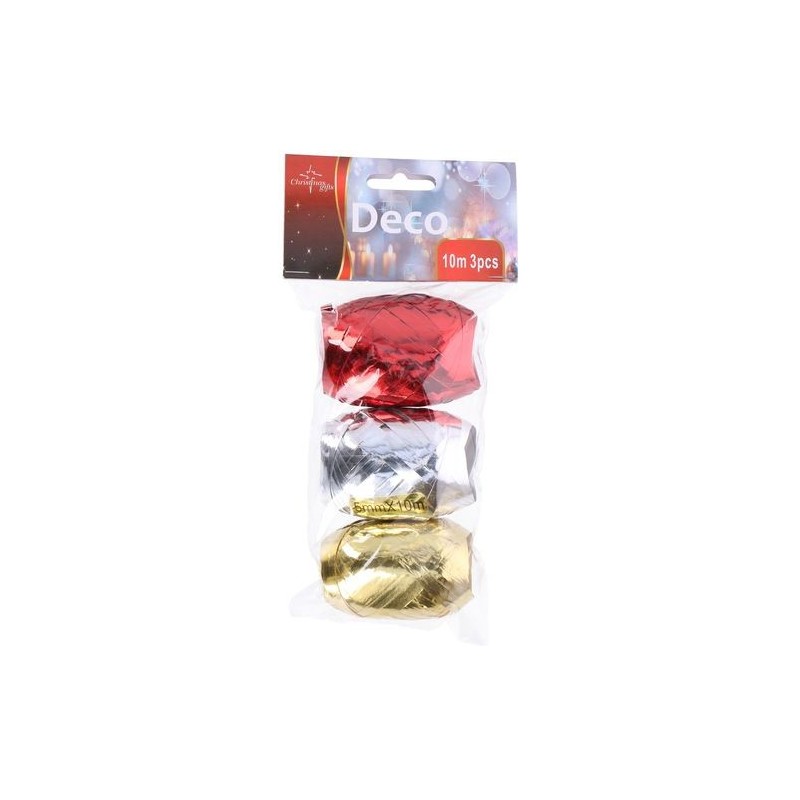 Nastro per confezione regali 10m confezione da 3 pezzi Christmas Gifts