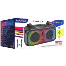 Cassa acustica portatile con tracolla 2x6.5" 30W Luce LED Bluetooth/USB/Scheda SD KSC-1001