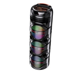 Cassa acustica portatile ricaricabile 3x8" 40W Luce LED Bluetooth/USB