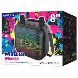 Cassa acustica ricaricabile Bluetooth/USB/Scheda SD/Radio FM con 2 microfoni KK-8103