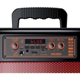 Cassa acustica ricaricabile 2x8" 30W Bluetooth/USB/AUX/SD con microfono KK-8202